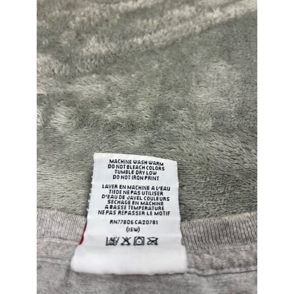 Vintage Tommy Hilfiger Small Flag USA Made Mens Large Gray Shirt Thrashed Preppy - Picture 12 of 13